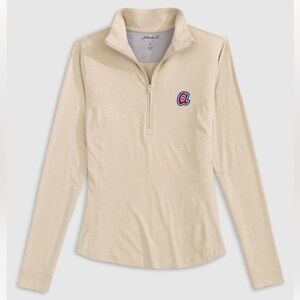 Women's Atlanta Braves Kennedy Performance 1/4 Zip Cooperstown Logo Size Medium